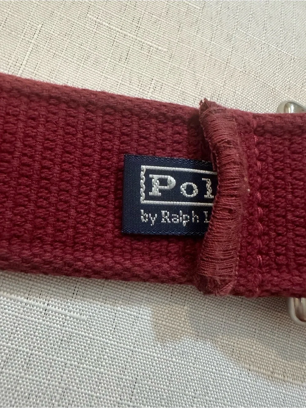 Polo Ralph Lauren Red Web D-Ring Belt One Size